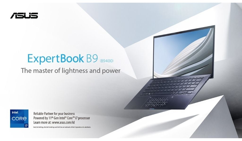  ASUS ExpertBook B9400, Laptop Bisnis Premium dengan Daya Tahan Baterai 20 Jam