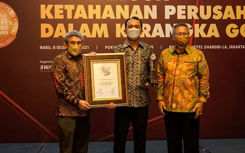  Implementasi GCG Terbaik, Pupuk Kaltim Raih The Most Trusted Company 2021