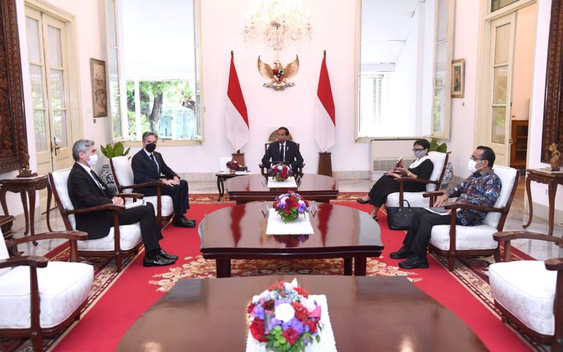 Jokowi Bertemu Menlu AS Anthony Blinken, Bahas Investasi Hingga G20