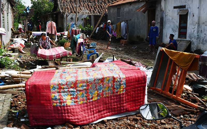  Ratusan Rumah di Madiun Rusak Akibat Diterjang Angin Puting Beliung