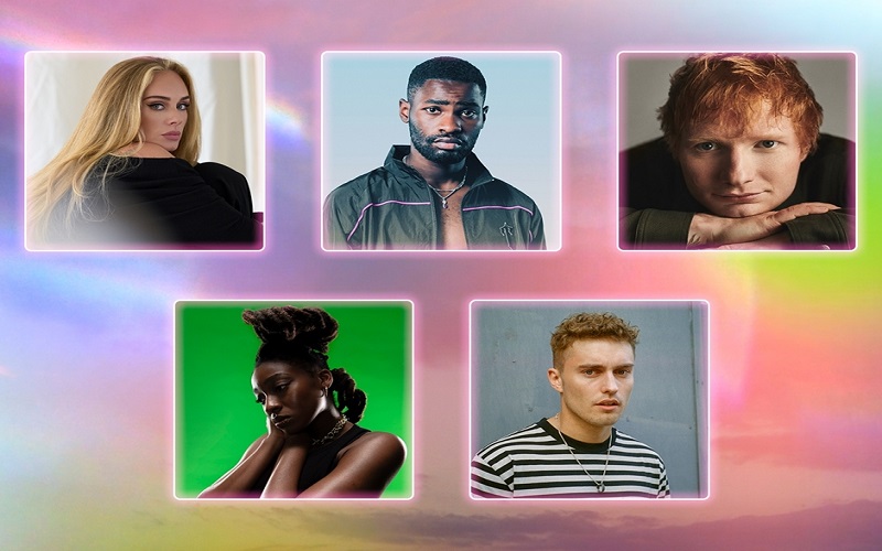 Adele, Dave, Ed Sheeran, Little Simz dan Sam Fender masuk dalam nominasi kategori Artist of the Year pada Brit Awards 2022/Brits.co.uk. 