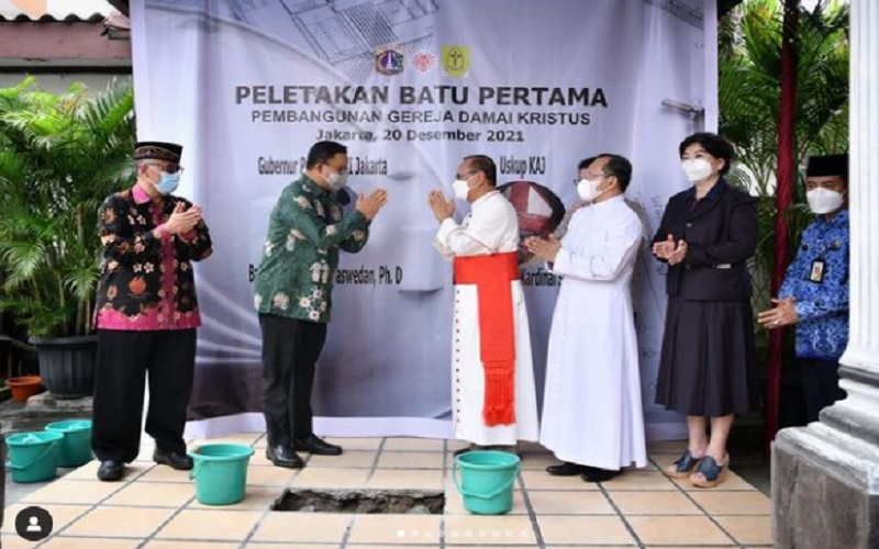  Jelang Natal, Anies Resmikan Pembangunan Gereja di Jakarta Barat 