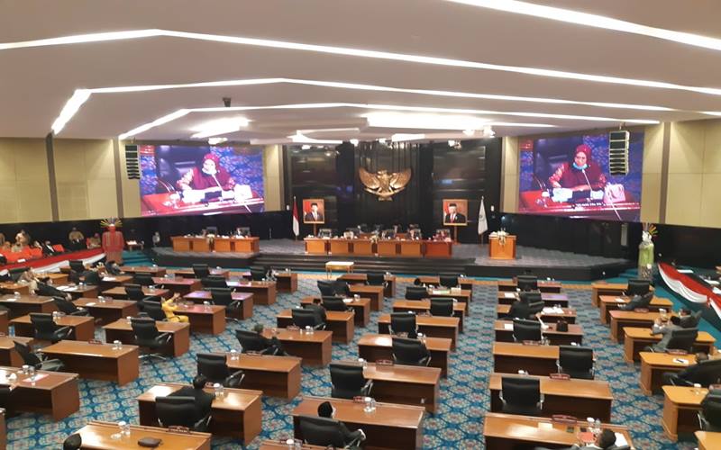 Rapat Paripurna DPRD DKI Jakarta terkait Raperda tentang Pertanggungjawaban Pelaksanaan APBD DKI Jakarta pada Senin (7/9/2020). JIBI/Bisnis-Nyoman Ari Wahyudi