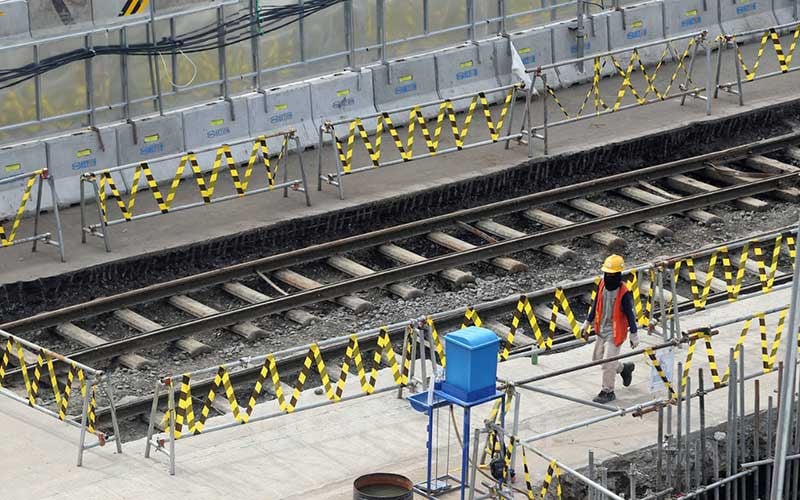  Ada Rel Trem di Proyek MRT Jakarta fase 2A