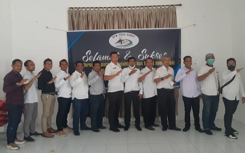 Pelantikan Dewan Pimpinan Wilayah (DPW) Masyarakat Singkong Indonesia (MSI) Sumatra Utara di Medan, Rabu (29/12/2021). /Bisnis-Nanda Fahriza Batubara