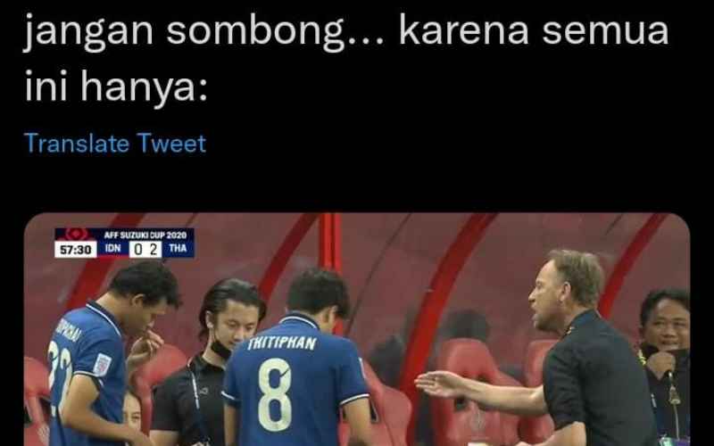 Sederet Meme Lucu Laga Final Indonesia vs Thailand di Piala AFF 2020
