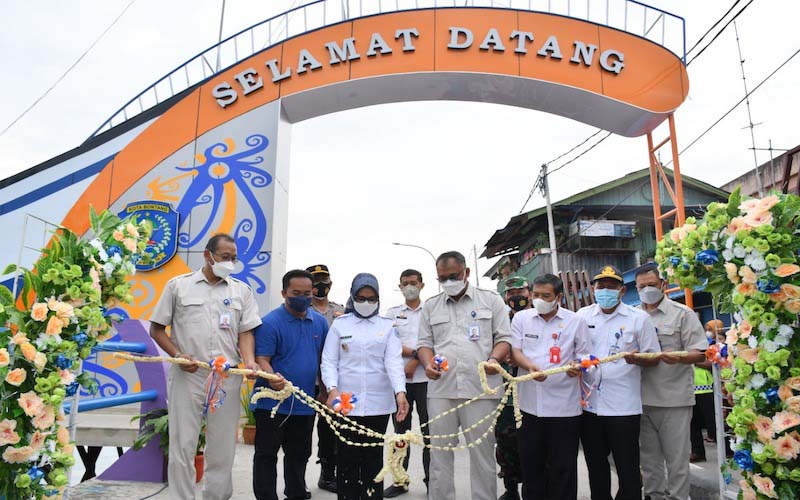  Dukung Potensi Wisata, Pupuk Kaltim Resmikan Gapura Kampung Selambai Loktuan