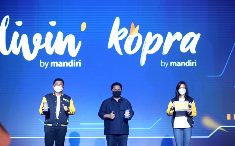 Peluncuran Livin' by Mandiri dan Kopra by Mandiri/Istimewa