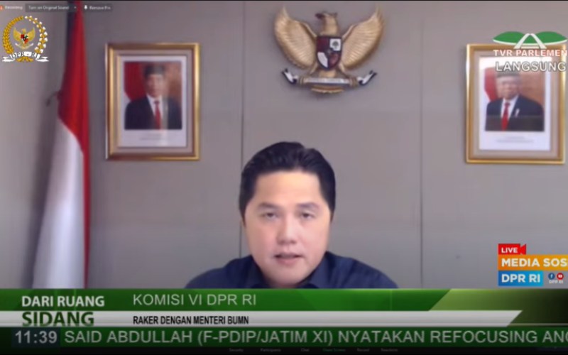  Tidak Bertemu saat Sidak, Erick Thohir Minta Direksi PLN Paparkan Situasi PLTU secara Virtual