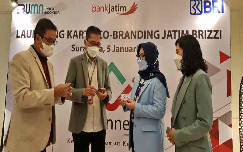  Dongkrak Pengguna Uang Elektronik, BRI Gandeng Bank Jatim Rilis Jatim BRIZZI