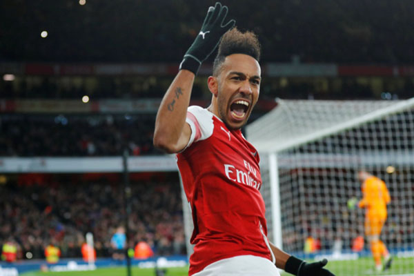 Ujung tombak Arsenal Pierre-Emerick Aubameyang/Reuters-Eddie Keogh