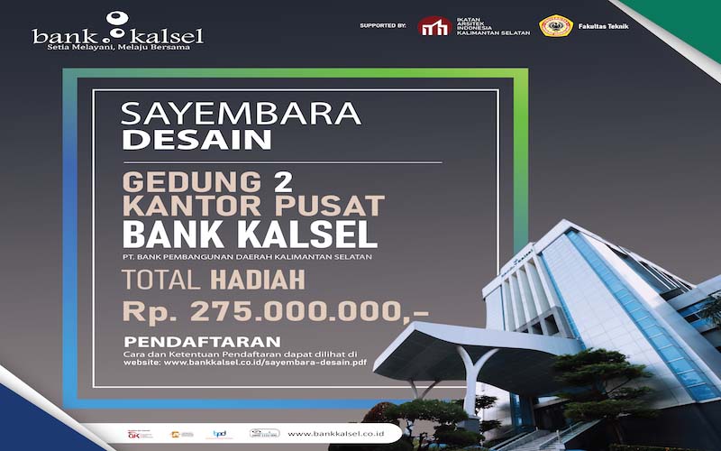  Bank Kalsel Gelar Sayembara Desain Gedung 2 Kantor Pusat Bank Kalsel