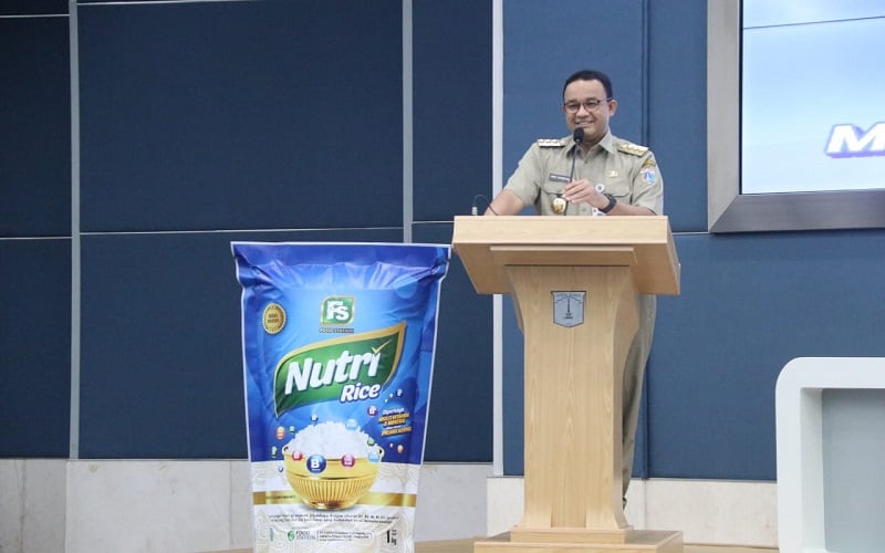  Anies Luncurkan Beras Fortifikasi FS Nutri Rice