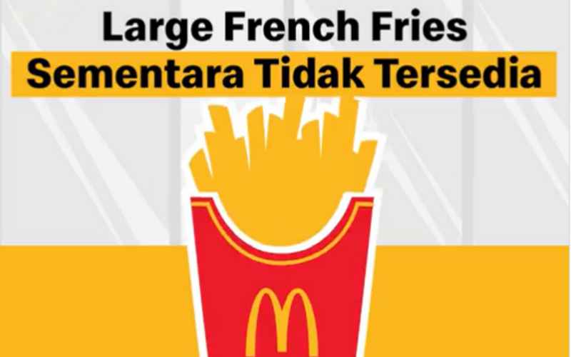  Sedih Banget! Large French Fries Tak Lagi Tersedia di McDonald\'s