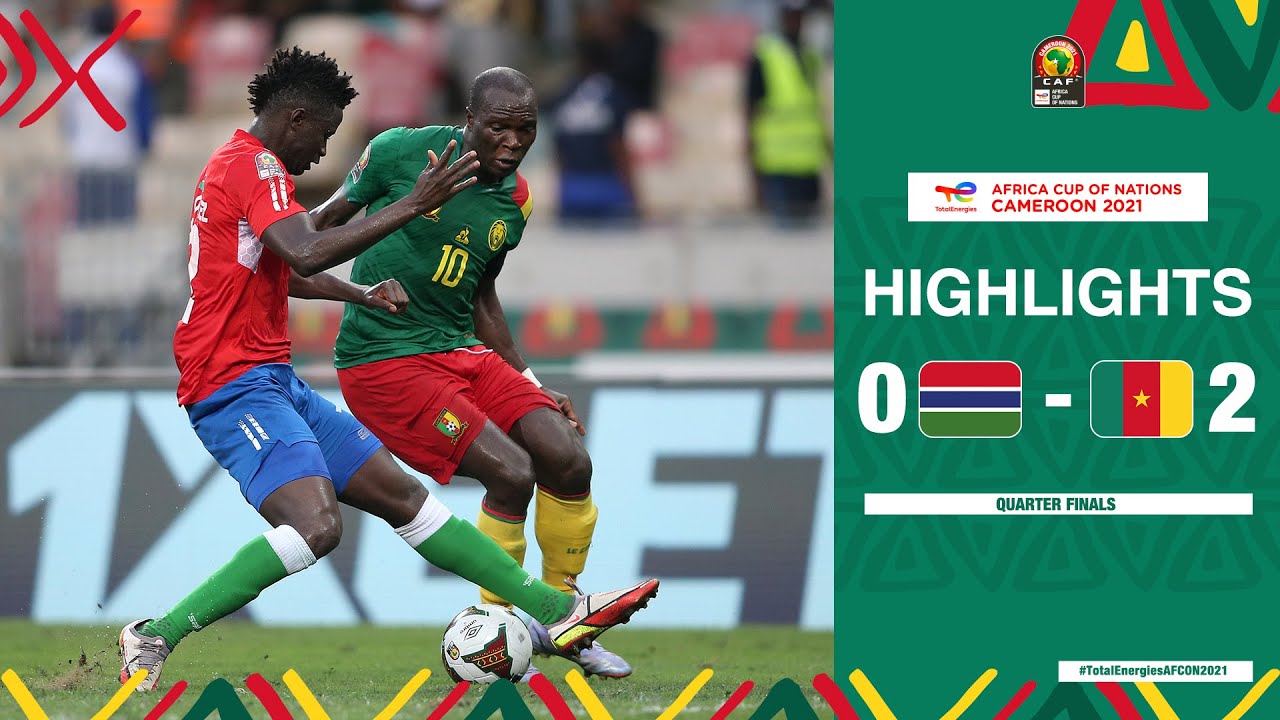 Pertandingan Kamerun vs Gambia di perempat final Piala Afrika 2021/Youtube