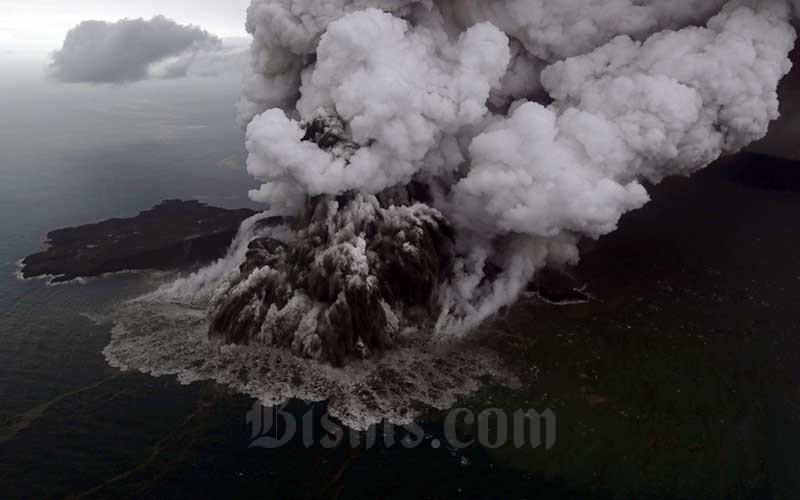  Erupsi Gunung Anak Krakatau, Tinggi Kolom Abu Capai 1.000 Meter