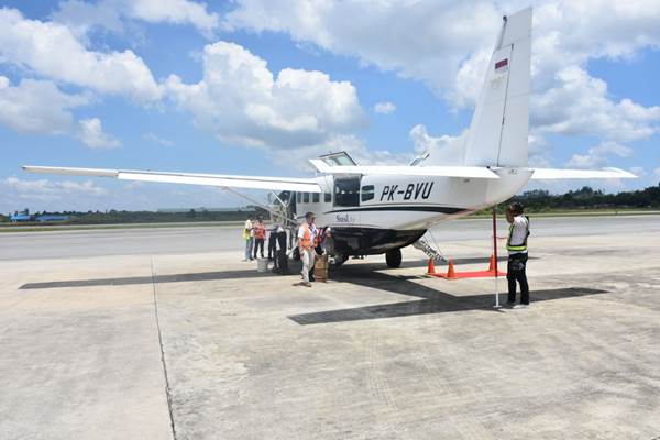 Pesawat perintis Susi Air melakukan penerbangan perdana di Kaltara/Bisnis.com-Eldwin Sangga