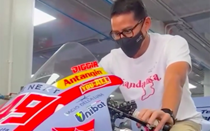  MotoGP Mandalika, Sandiaga Uno Icip Tunggangi Ducati 