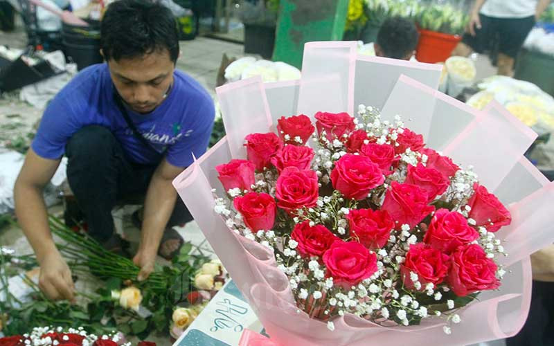  Punjualan Bunga Saat Valentine Turun Hingga 50 Persen Akibat Pandemi Covid-19
