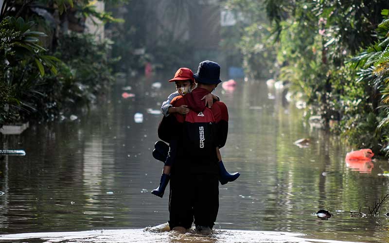  Kali Bekasi Meluap, Sejumlah Kawasan di Bekasi Terendam Banjir