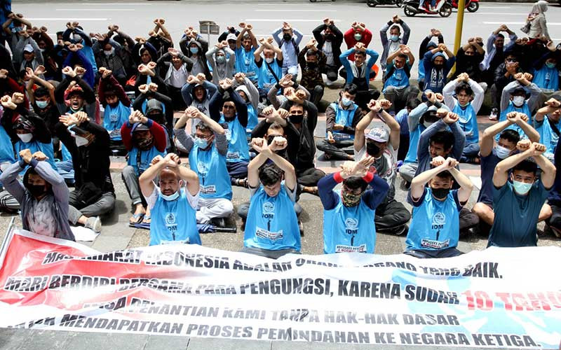  Sudah 10 Tahun Tidak Ada Kepastian, Pengungsi Asal Afganistan Gelar Aksi di UNHCR Makassar