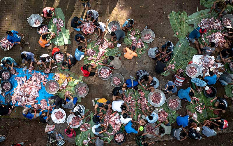  Sebanyak 57 Ekor Kambing Disembelih Saat Tradisi Nyadran di Semarang