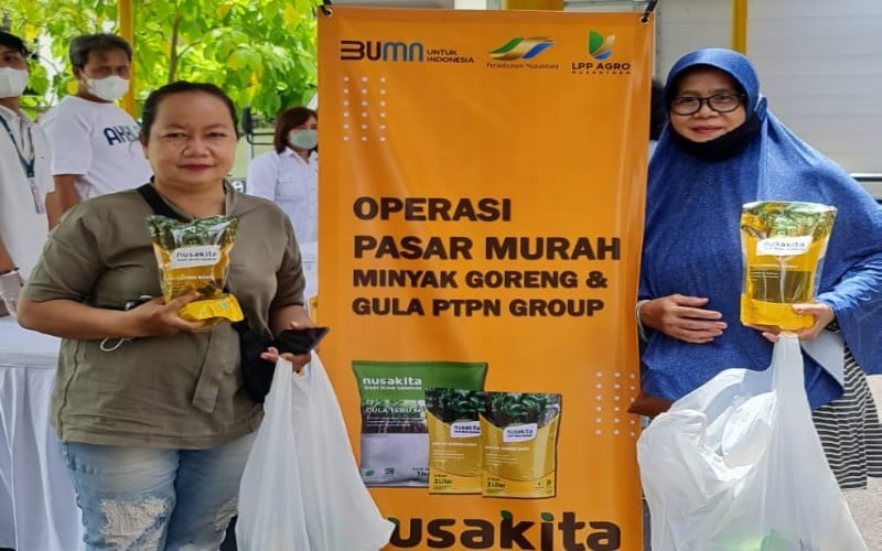  Ringankan Beban Warga, PTPN Group Gelontorkan 6000 Ton Minyak Goreng Per Bulan