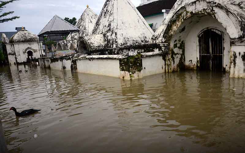  Komplek Pemakaman Raja-Raja Gowa Terendam Banjir