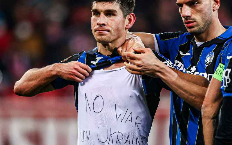  Ruslan Malinovskyi Kecam Perang Lewat Selebrasi Atalanta BC