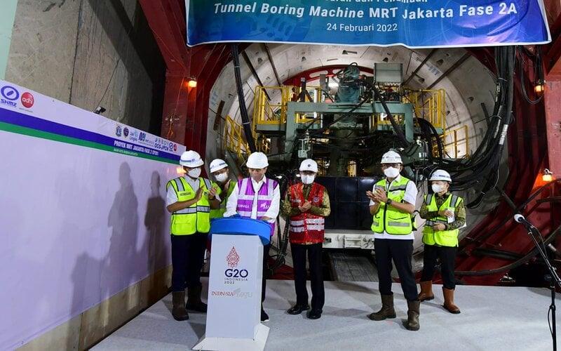  Jokowi: Pembangunan MRT Fase 2A Mulai Berjalan, Ada 7 Stasiun