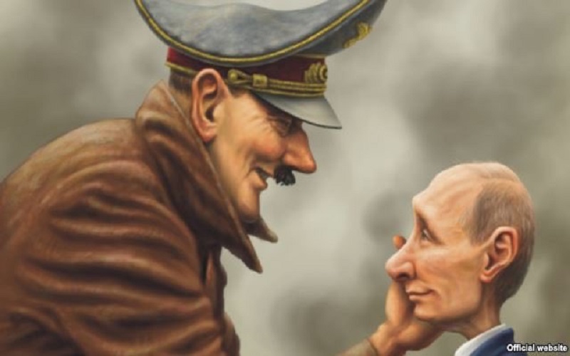 Viral Kartun Putin "Disayang" Adolf Hitler, Ukraina: Ini Realita