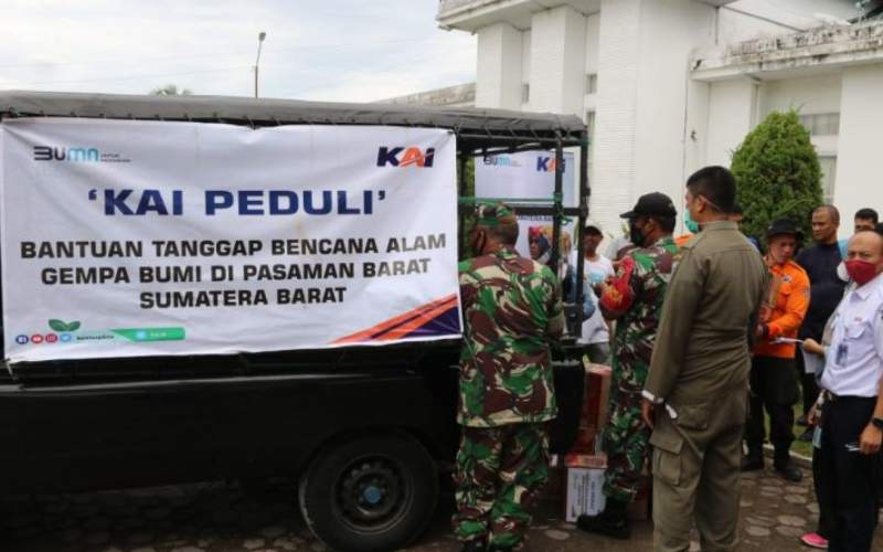  Gempa di Pasaman Barat, KAI Salurkan Bantuan Logistik 