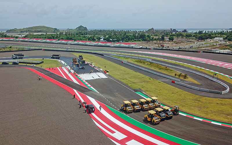  Jelang MotoGP, Lintasan Pertamina Mandalika International Street Circuit Diaspal Ulang