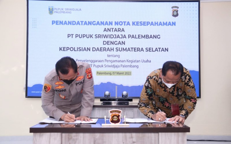  Pusri Gandeng Polda Sumsel Amankan Distribusi Pupuk Subsidi