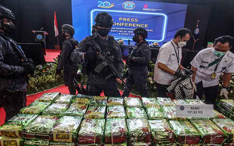  BNN Menyita 121,52 Kg Sabu-Sabu Dari Jaringan Narkotika di Aceh dan Kalimantan Tengah