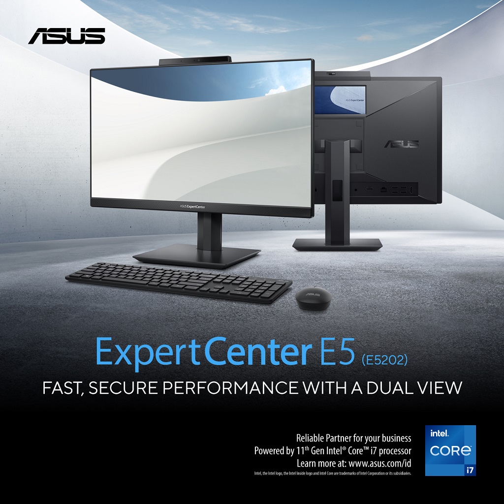 ASUS ExpertCenter AIO E5, All-In-One PC Pertama di Dunia dengan Dua Layar