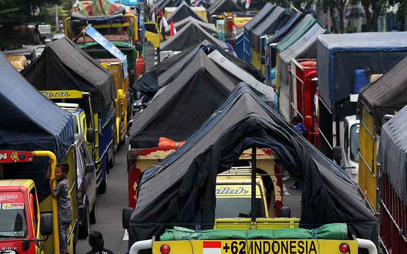  Sopir Truk di Surabaya Gelar Aksi Menolak Kebijakan Zero Odol