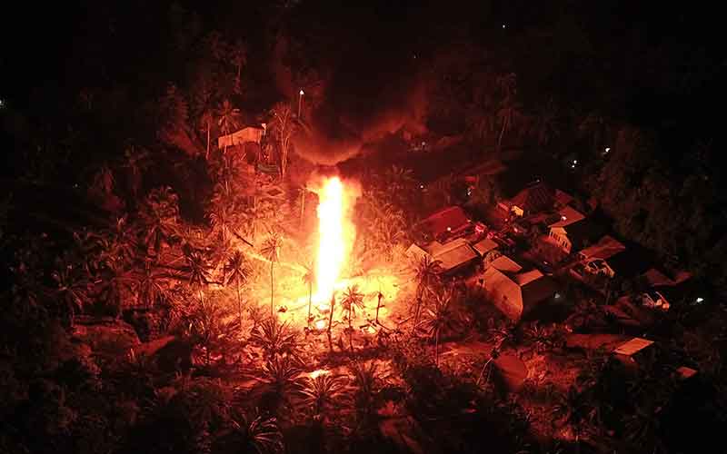  Sumur Minyak Ilegal di Aceh Terbakar, Tiga Warga Alami Luka Bakar Serius