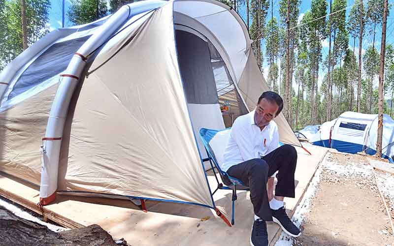  Presiden Joko Widodo Camping di Titik Nol IKN