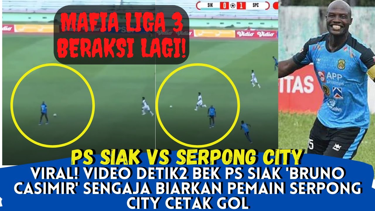 Video Bruno Casimir dari PS Siak yang membiarkan bola lewat/Youtube