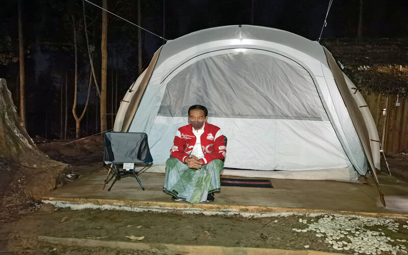  Foto-foto Presiden Camping, IKN Diprediksi Rampung 15-20 Tahun