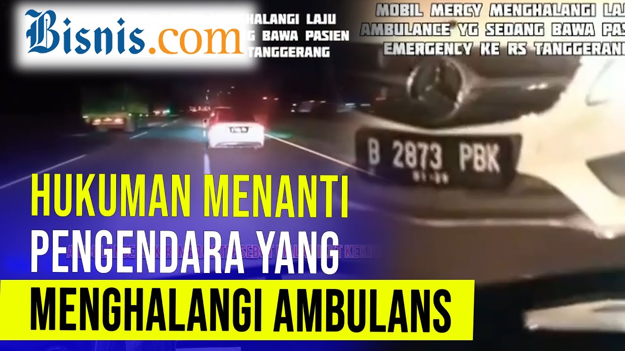  Viral Mobil Mewah Halangi Ambulans, Awas Sanksi Pidananya