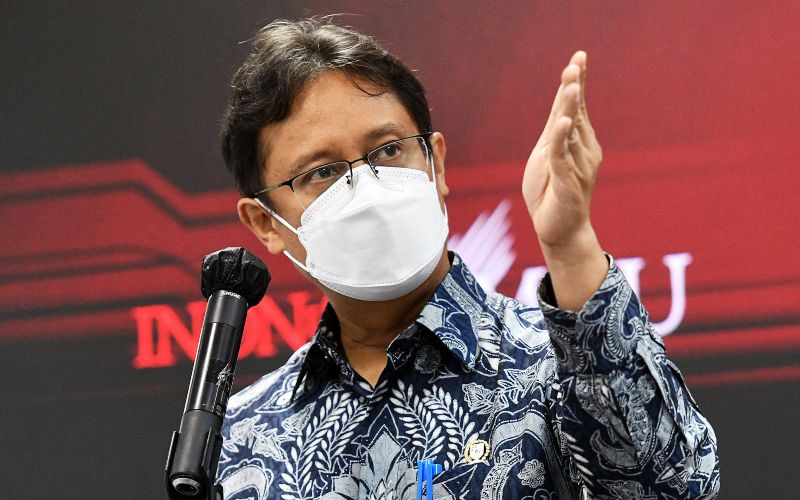 Menkes Budi Gunadi Sadikin memberikan keterangan pers usai Rapat Terbatas, Senin (10/05/2021), di Jakarta - Humas Setkab/Rahmat
