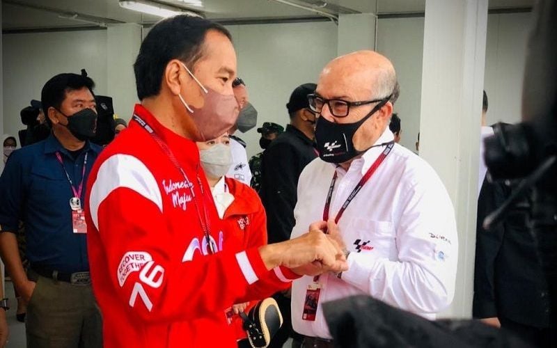  Terkuak! Isi Obrolan Jokowi dan CEO Dorna Sebelum Race MotoGP