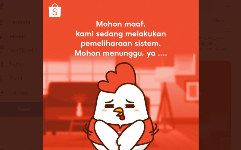  Aplikasi Shopee Tidak Bisa Digunakan, Ini Reaksi Warganet di Twitter