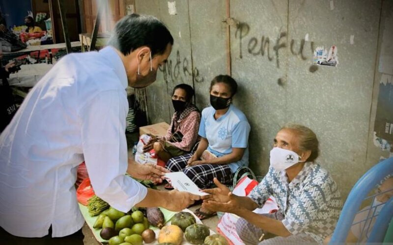  Pesan Presiden ke Pedagang Pasar Kupang