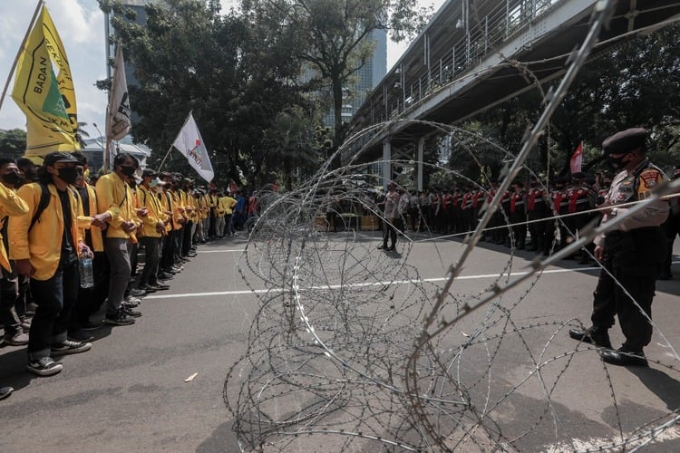  Aksi Mahasiswa Tolak Wacana Penundaan Pemilu 2024