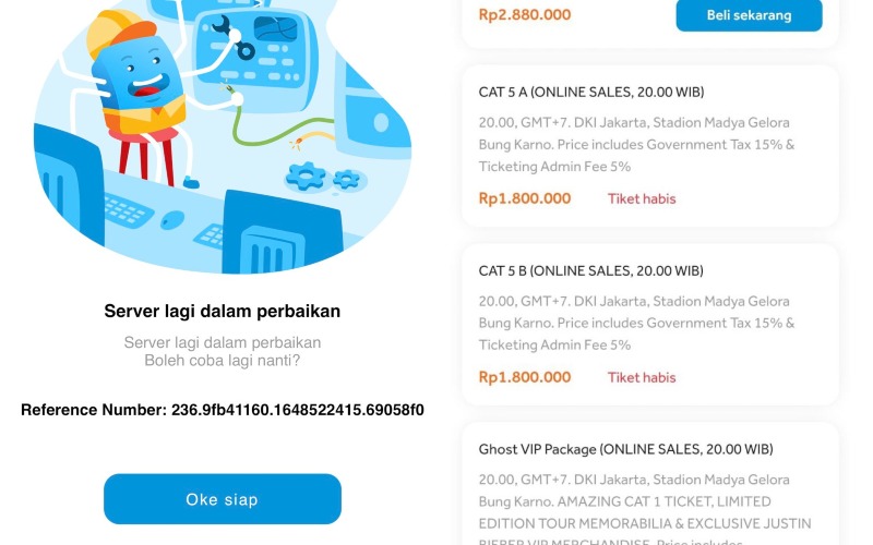  Blibli Error! Ini Cara Booking Tiket Konser Justin Bieber di Jakarta 2022