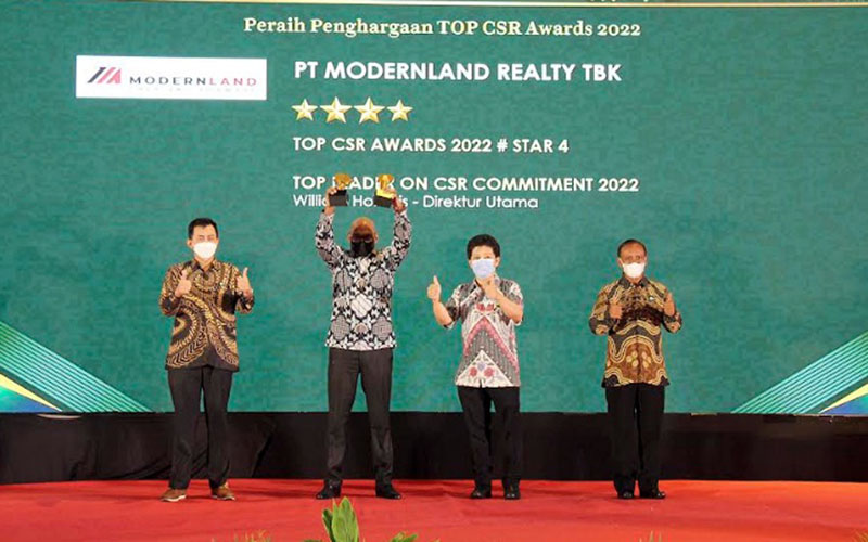  Modernland Realty Raih Penghargaan Top CSR Awards 2022