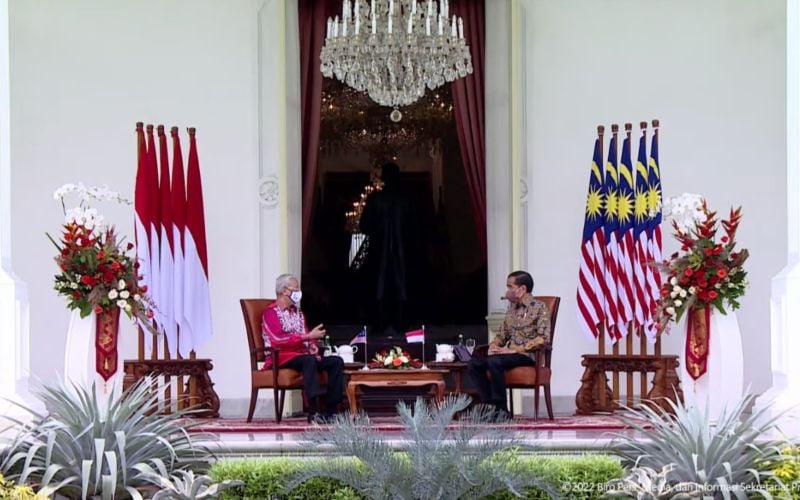  Jokowi Bertemu PM Malaysia Ismail Sabri di Istana Merdeka